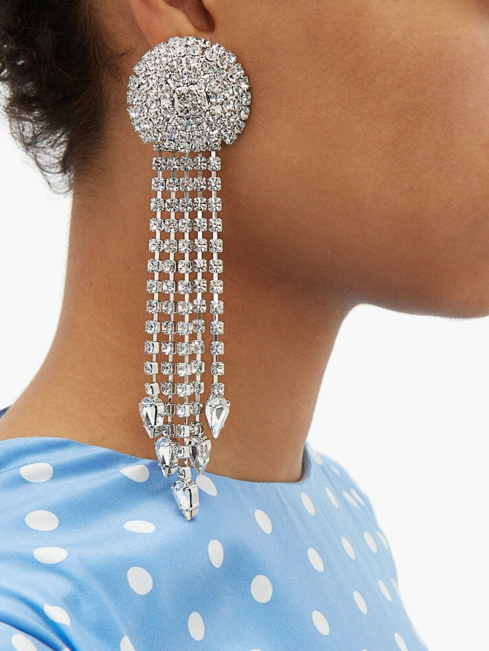 Long Circular Pendants Earrings Woman