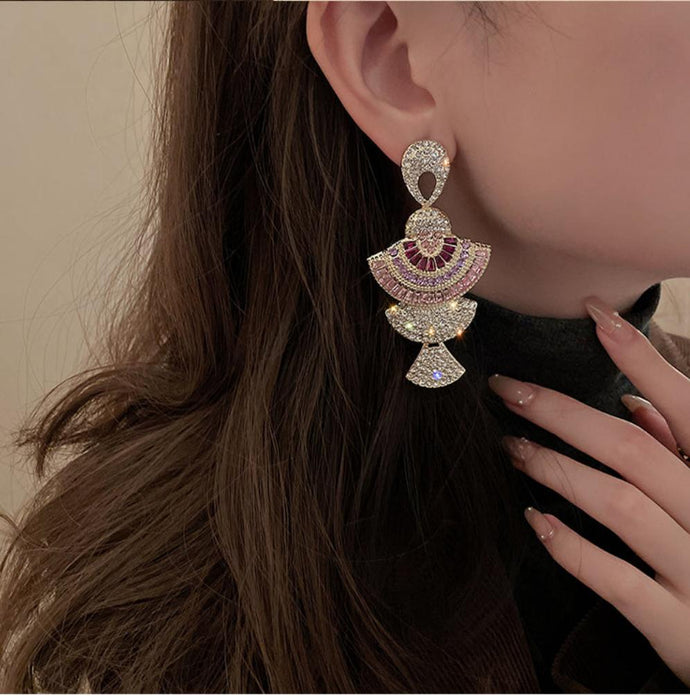 Vintage Baroque Style Geometric Drop Earrings For Women