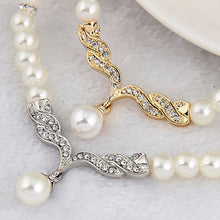 Load image into Gallery viewer, Creative Necklace + 1 Pair Earrings Bridal Pearl Jewelry Set For Women
