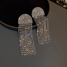 Load image into Gallery viewer, Jellyfish Long Tassel Rhinestone Drop Earrings for Women
