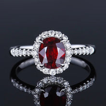 Load image into Gallery viewer, Classic Natural Ruby Red Stone Adjustable Ring for Women
