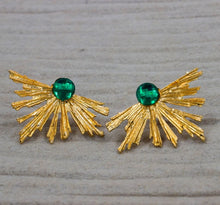 Load image into Gallery viewer, Peacock Crested Stud Earrings
