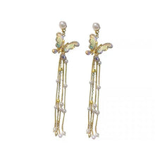Load image into Gallery viewer, Needle Super Fairy Long Butterfly Earrings
