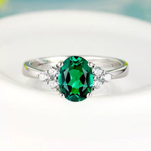 Load image into Gallery viewer, Temperament Green Crystal Gemstone Ring - Adjustable
