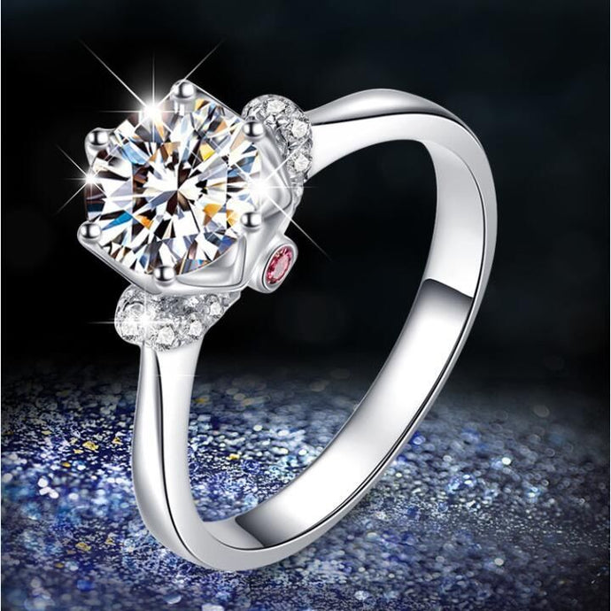 Diamond Crown Proposal Ring for Women - Adjustable