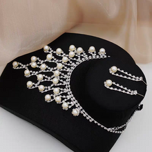 Load image into Gallery viewer, Pearl Claw Chain Wedding Banquet Dress Set
