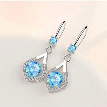 Load image into Gallery viewer, Blue Enchantress Water Drop Earrings
