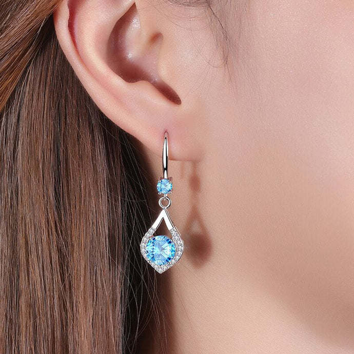 Blue Enchantress Water Drop Earrings
