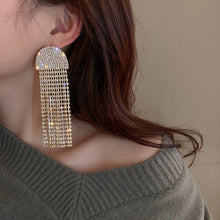 Load image into Gallery viewer, Jellyfish Long Tassel Rhinestone Drop Earrings for Women
