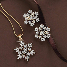 Load image into Gallery viewer, Snowflake Necklace Earrings 2 Pcs/set
