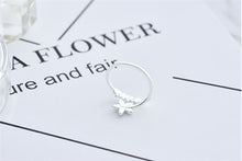 Load image into Gallery viewer, Silver Shining Flower Ring Open Size  Adjustable
