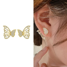Load image into Gallery viewer, Two-Wear Butterfly Pearl Earrings
